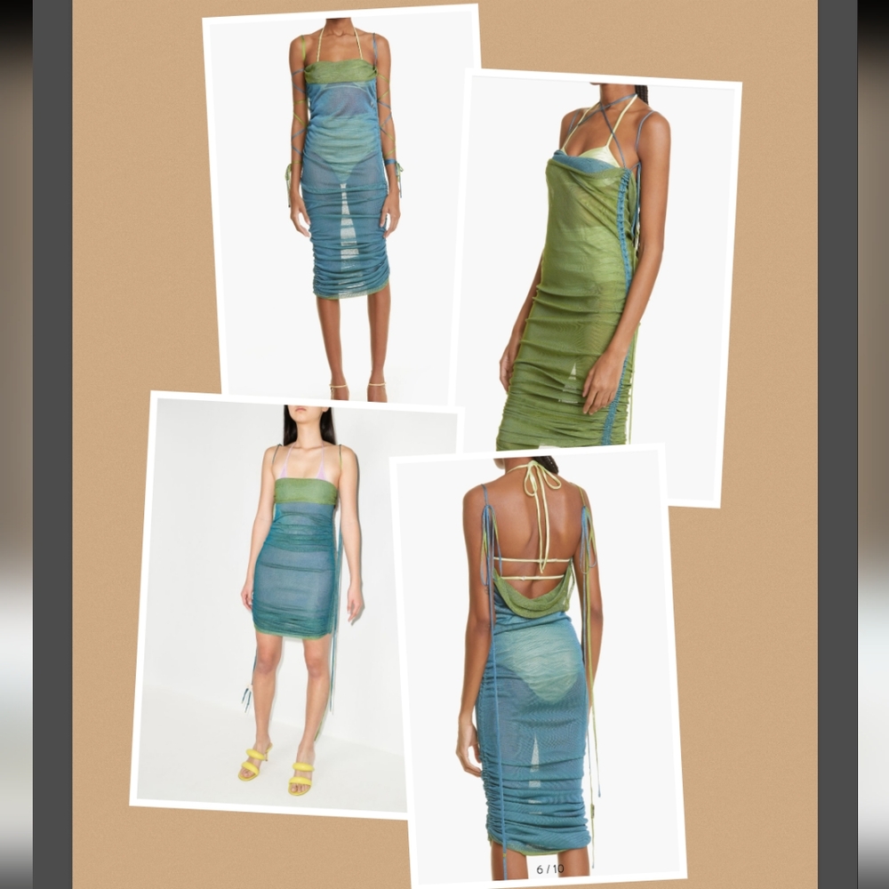 13. NWT ISA BOULDER MULTI-WAY REVERSIBLE SKIN DRESS (SHORTER VERSION) IN BEETLE